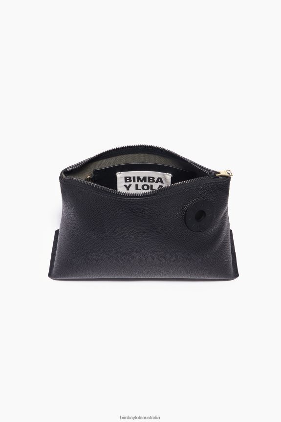 Accessories 4062VZ46 Black Bimba Y Lola Leather Trapezium Bag