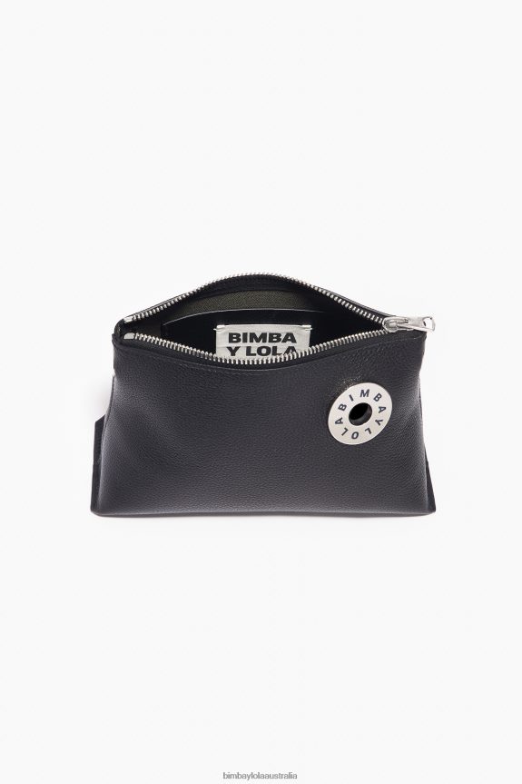 Accessories 4062VZ47 Black Bimba Y Lola Leather Trapezium Bag