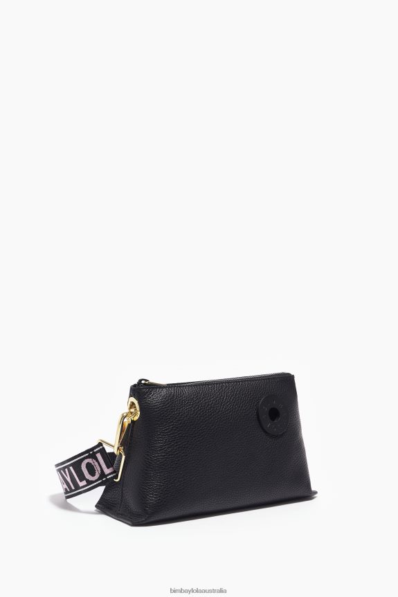 Accessories 4062VZ49 Black Bimba Y Lola Leather Trapezium Bag