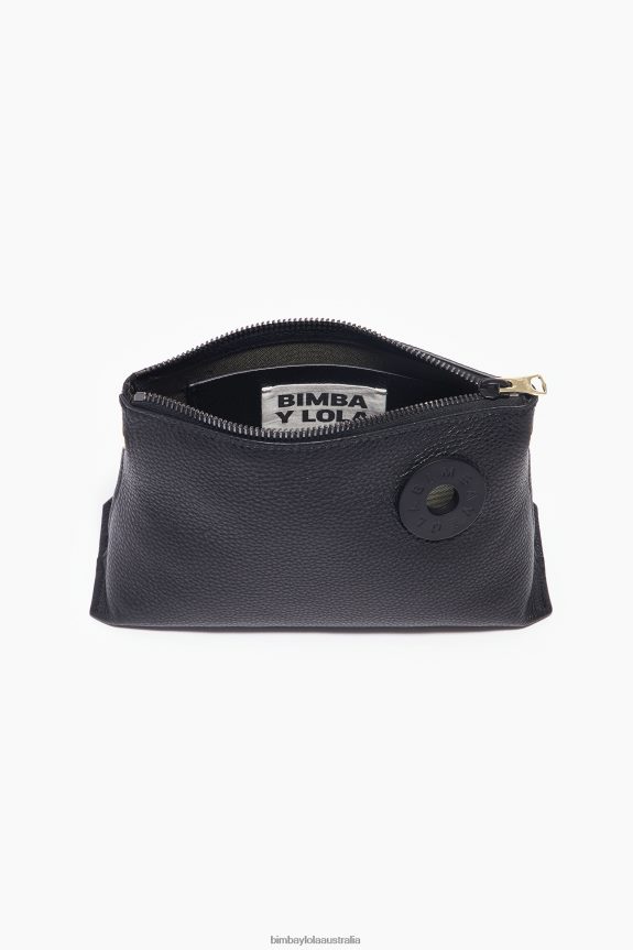 Accessories 4062VZ49 Black Bimba Y Lola Leather Trapezium Bag