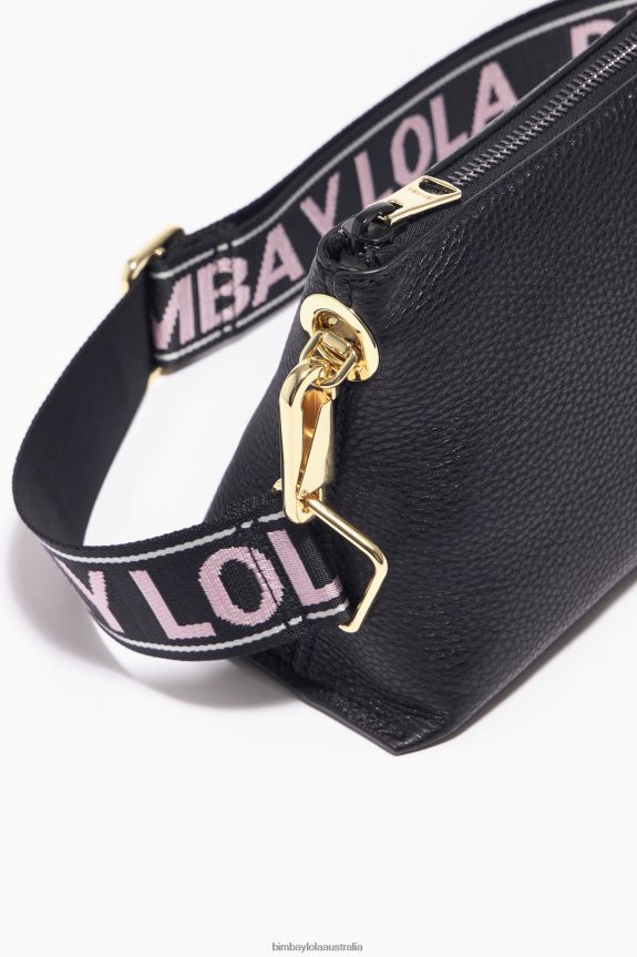 Accessories 4062VZ49 Black Bimba Y Lola Leather Trapezium Bag