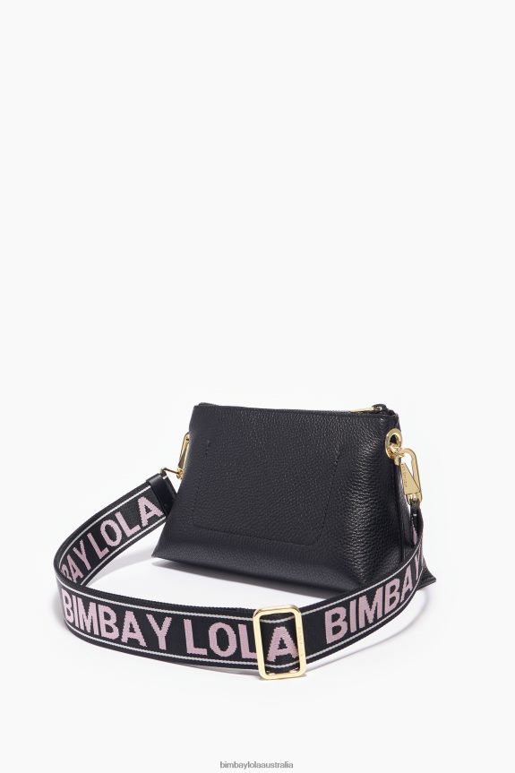 Accessories 4062VZ49 Black Bimba Y Lola Leather Trapezium Bag