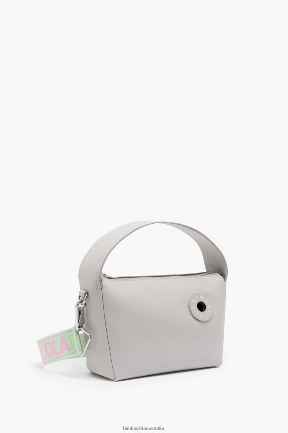 Accessories 4062VZ50 Gray Bimba Y Lola Leather Hobo Bag