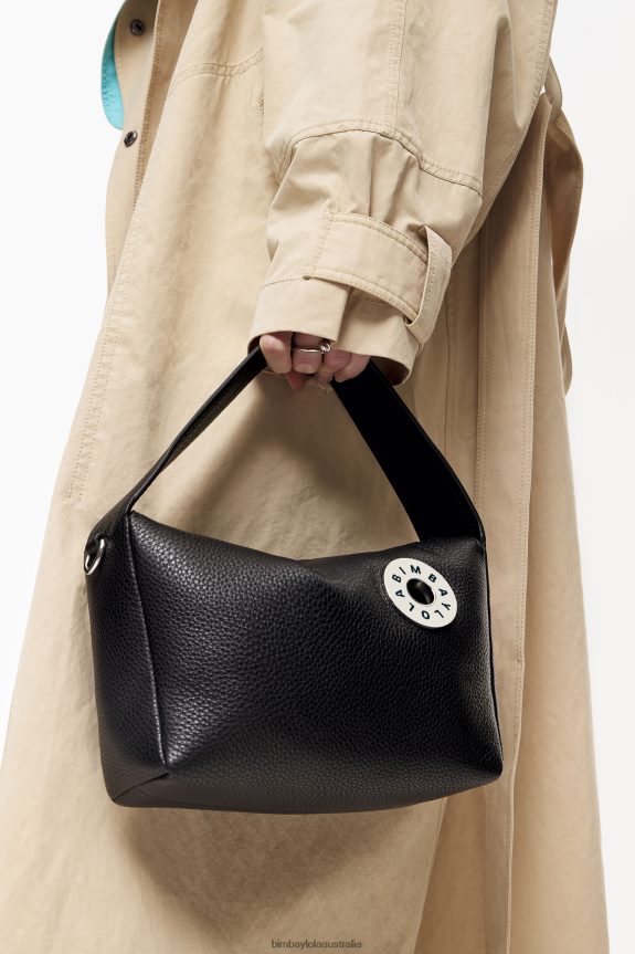 Accessories 4062VZ51 Black Bimba Y Lola Leather Hobo Bag