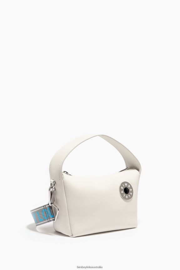 Accessories 4062VZ52 White Bimba Y Lola Leather Hobo Bag