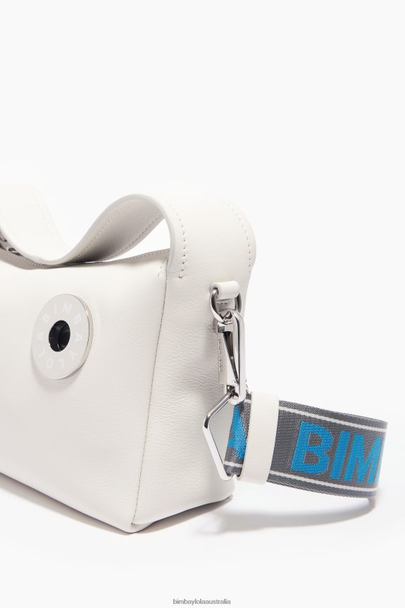 Accessories 4062VZ52 White Bimba Y Lola Leather Hobo Bag
