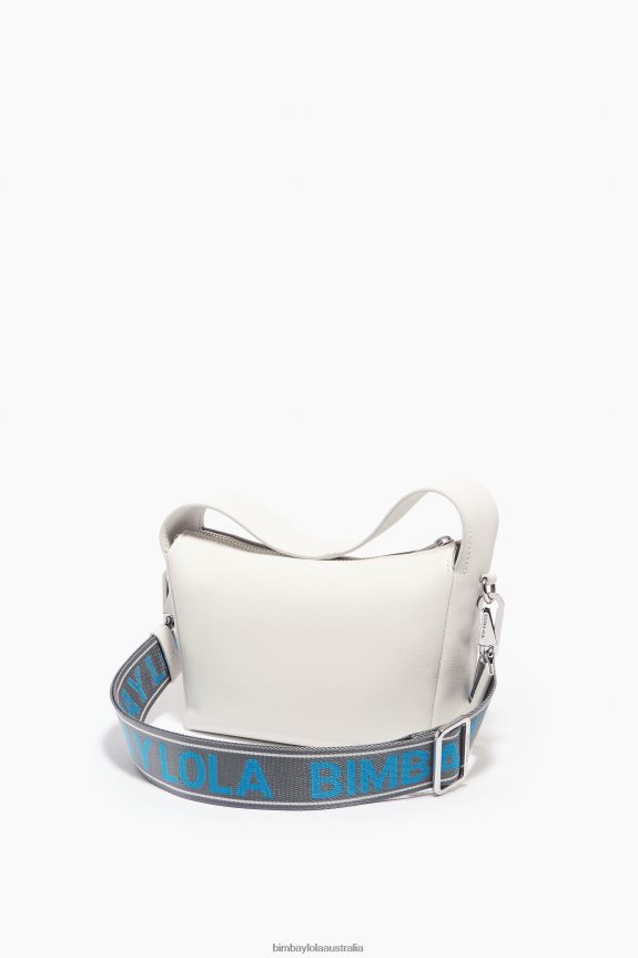 Accessories 4062VZ52 White Bimba Y Lola Leather Hobo Bag
