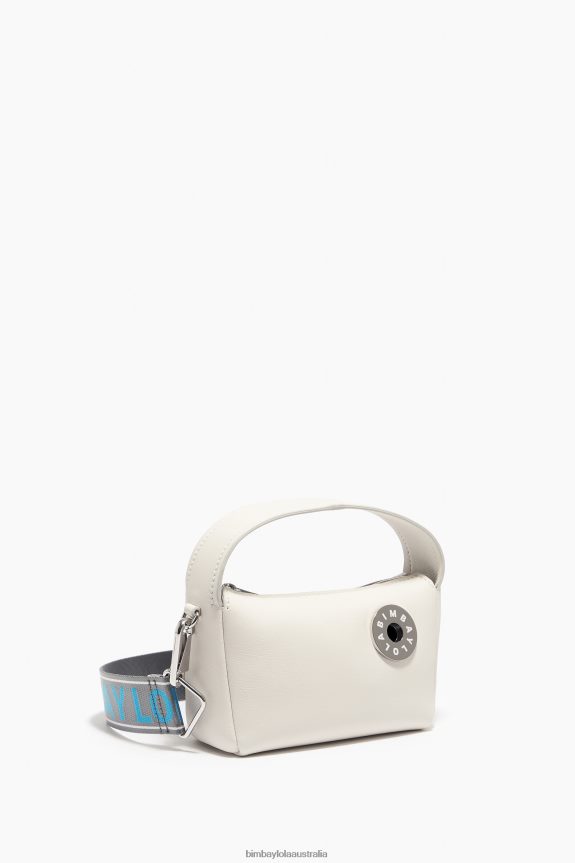 Accessories 4062VZ53 White Bimba Y Lola Leather Hobo Bag