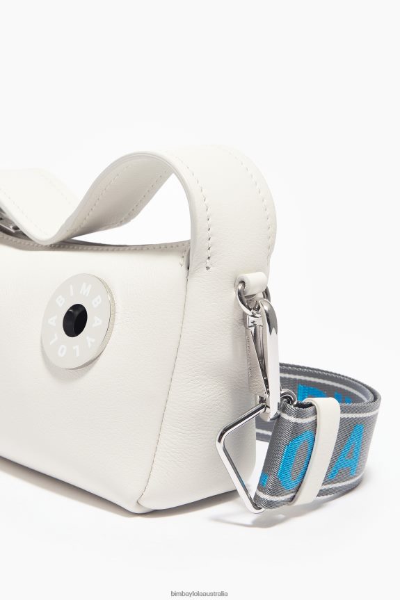 Accessories 4062VZ53 White Bimba Y Lola Leather Hobo Bag