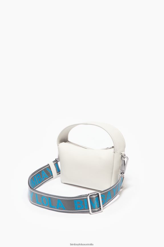 Accessories 4062VZ53 White Bimba Y Lola Leather Hobo Bag