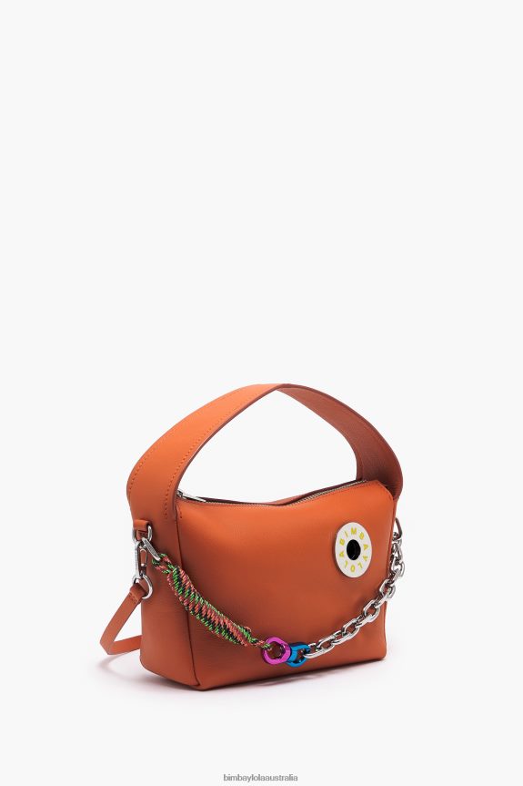 Accessories 4062VZ55 Brick Bimba Y Lola Leather Hobo Bag