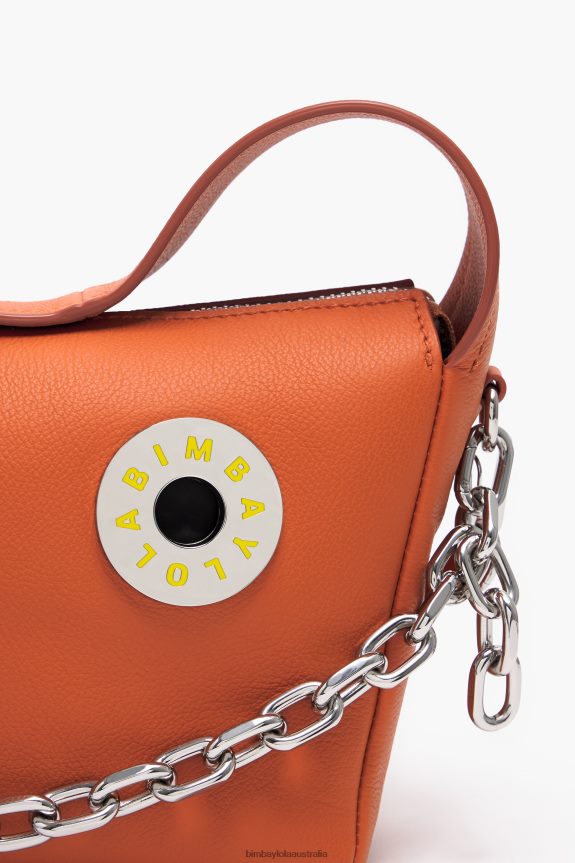 Accessories 4062VZ55 Brick Bimba Y Lola Leather Hobo Bag