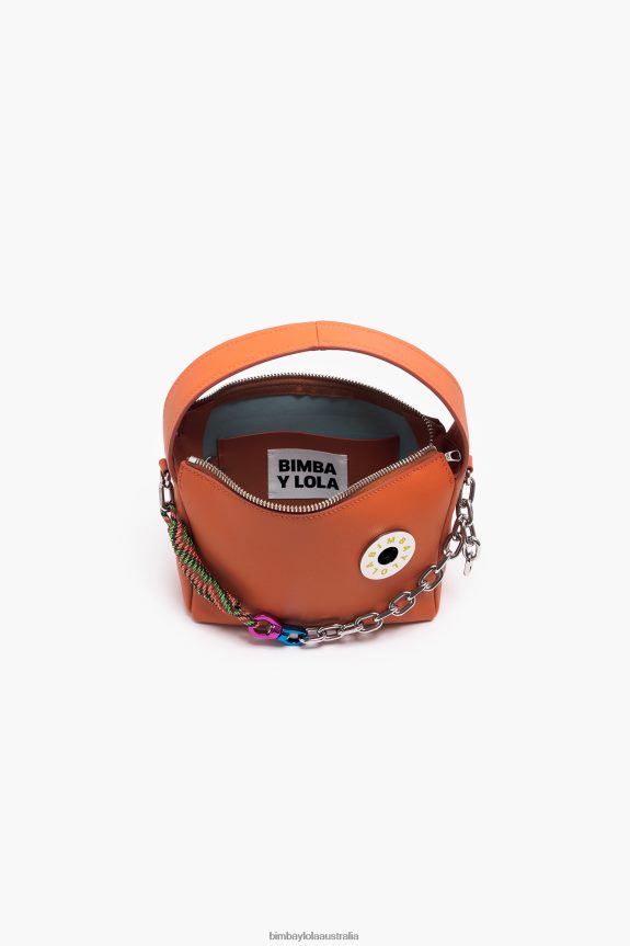 Accessories 4062VZ55 Brick Bimba Y Lola Leather Hobo Bag