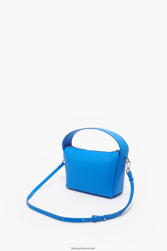 Accessories 4062VZ56 Blue Bimba Y Lola Leather Byl Banana Print Hobo Bag