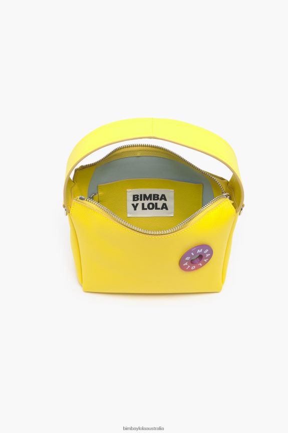 Accessories 4062VZ57 Yellow Bimba Y Lola Leather Hobo Bag