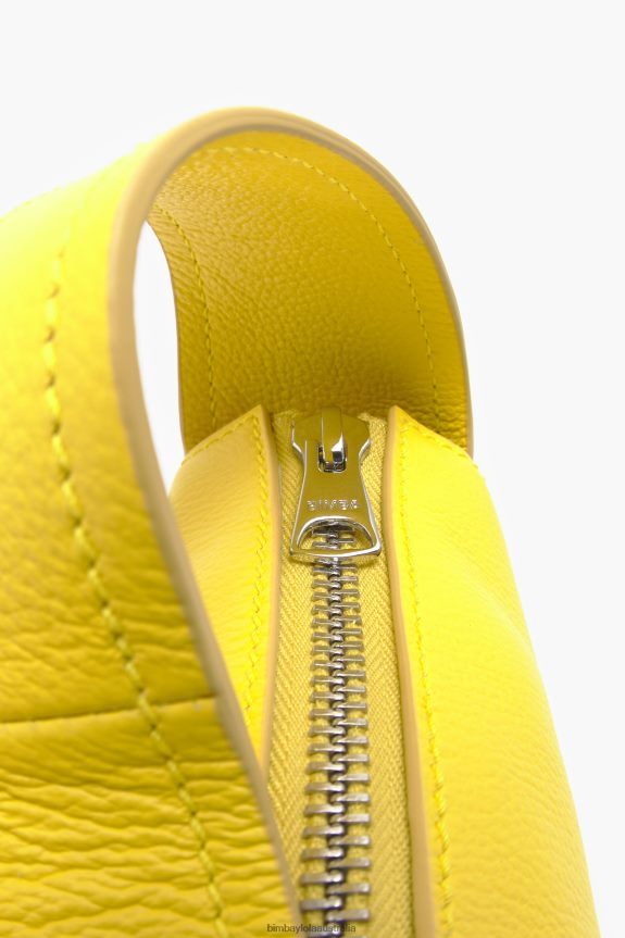 Accessories 4062VZ57 Yellow Bimba Y Lola Leather Hobo Bag