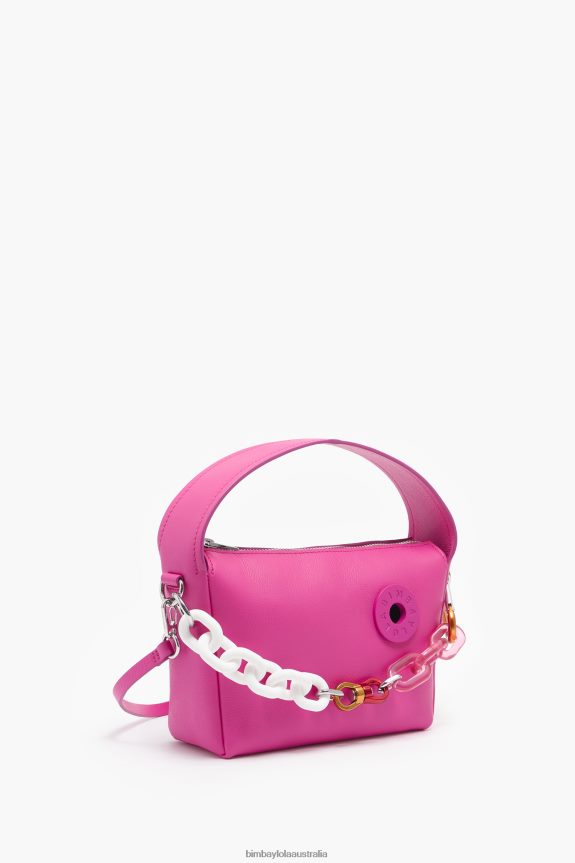 Accessories 4062VZ58 Fuchsia Bimba Y Lola Leather Hobo Bag