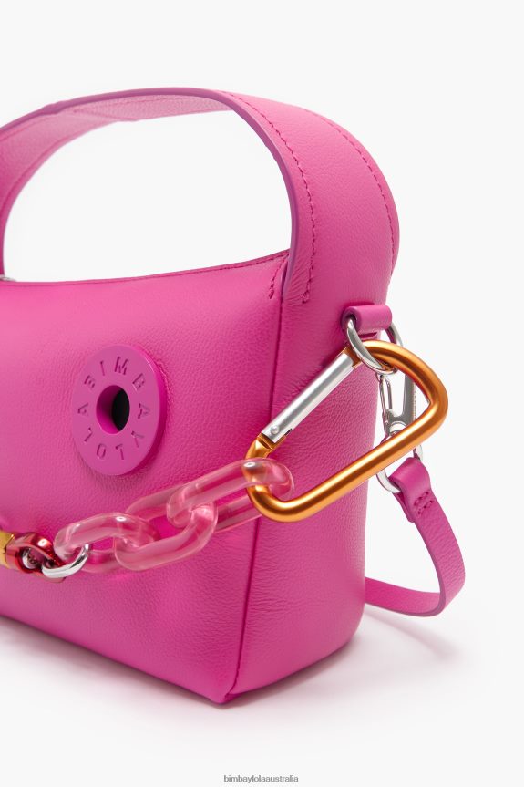 Accessories 4062VZ58 Fuchsia Bimba Y Lola Leather Hobo Bag