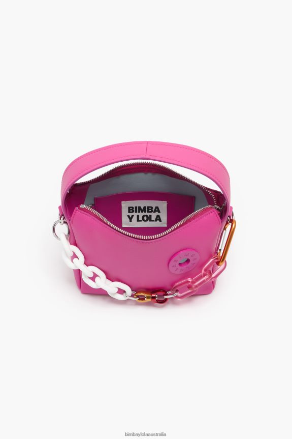 Accessories 4062VZ58 Fuchsia Bimba Y Lola Leather Hobo Bag