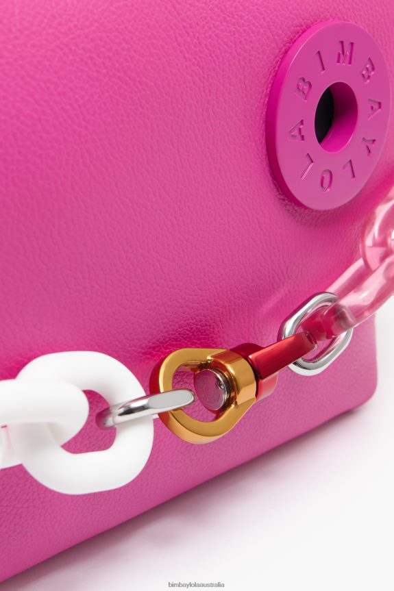 Accessories 4062VZ58 Fuchsia Bimba Y Lola Leather Hobo Bag