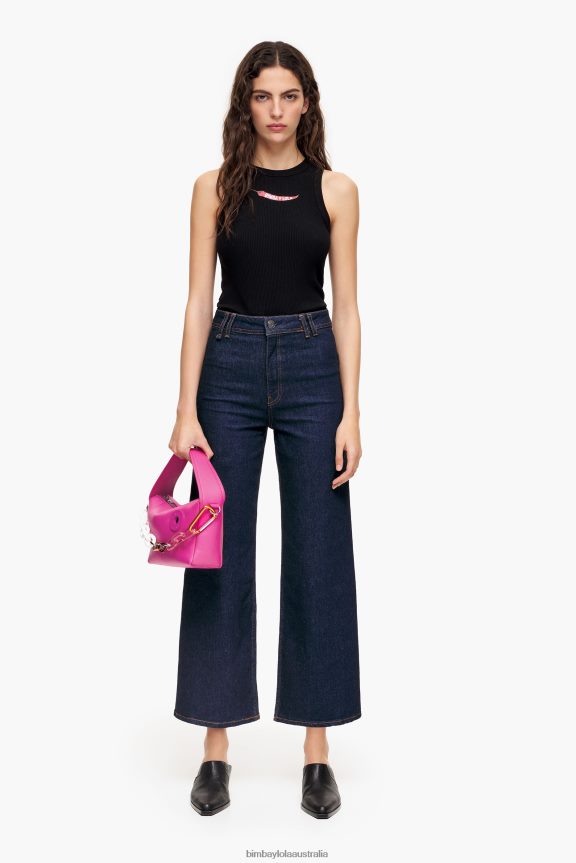 Accessories 4062VZ58 Fuchsia Bimba Y Lola Leather Hobo Bag