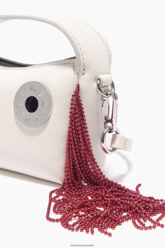 Accessories 4062VZ61 Off-White Bimba Y Lola Leather Hobo Bag