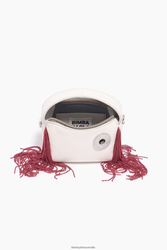 Accessories 4062VZ61 Off-White Bimba Y Lola Leather Hobo Bag