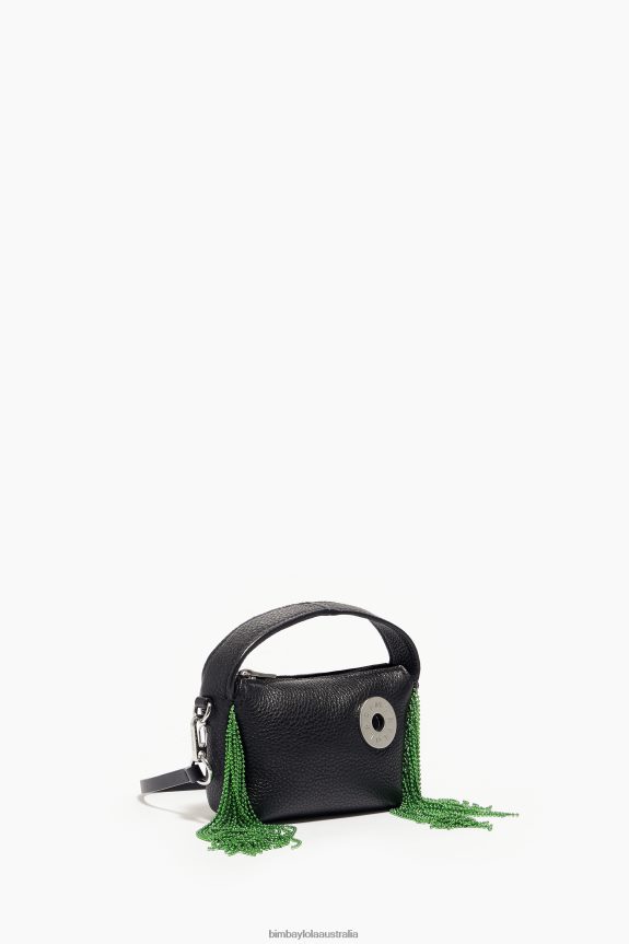 Accessories 4062VZ62 Black Bimba Y Lola Leather Hobo Bag