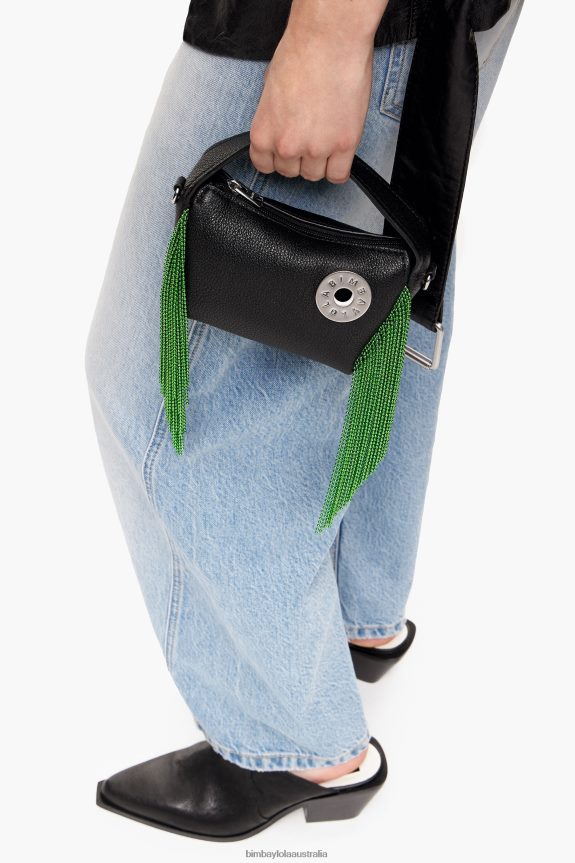 Accessories 4062VZ62 Black Bimba Y Lola Leather Hobo Bag