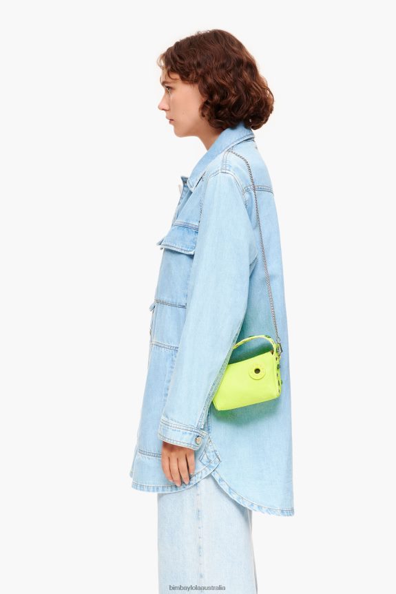 Accessories 4062VZ64 Yellow Bimba Y Lola Leather Hobo Bag