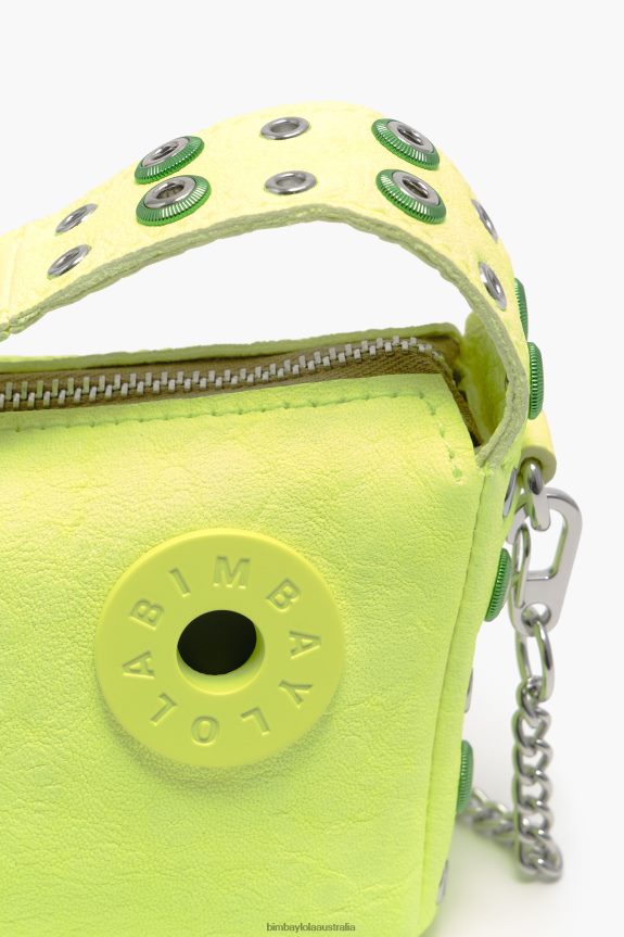 Accessories 4062VZ64 Yellow Bimba Y Lola Leather Hobo Bag