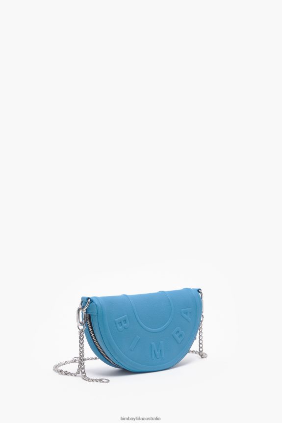Accessories 4062VZ65 Blue Bimba Y Lola Leather Chimo Crossbody Bag
