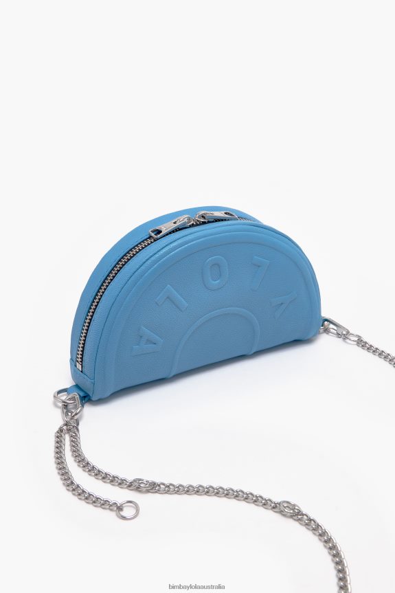 Accessories 4062VZ65 Blue Bimba Y Lola Leather Chimo Crossbody Bag