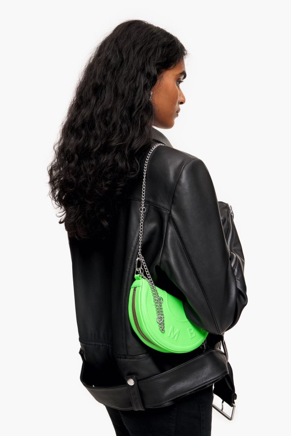 Accessories 4062VZ67 Neon Green Bimba Y Lola Leather Chimo Bag