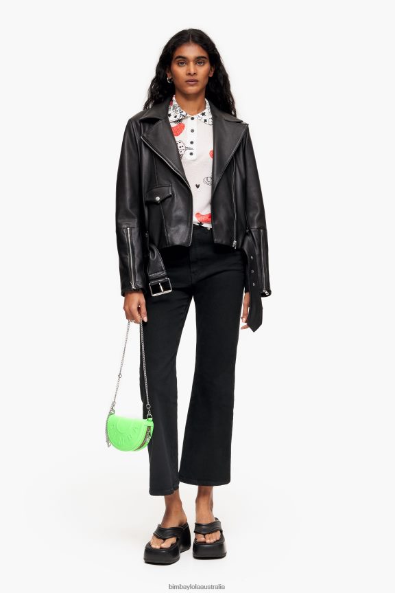 Accessories 4062VZ67 Neon Green Bimba Y Lola Leather Chimo Bag