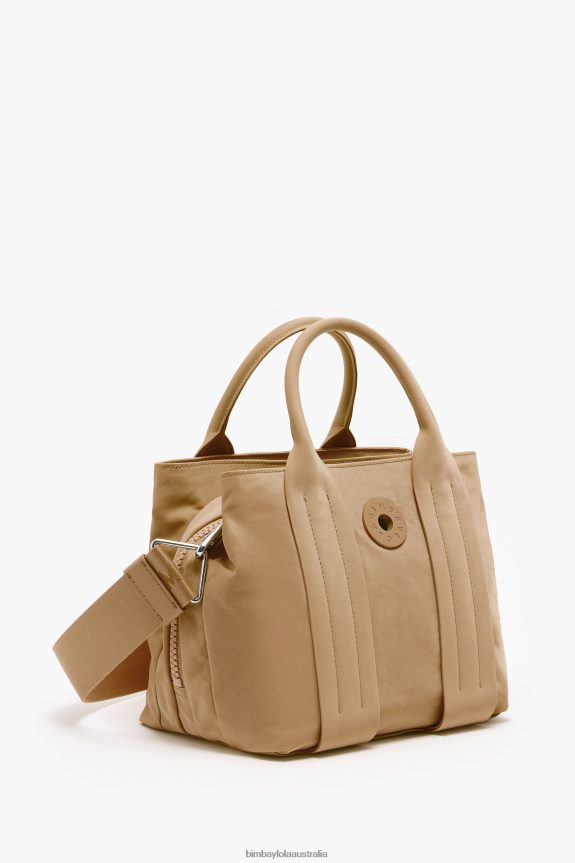 Accessories 4062VZ72 Tan Bimba Y Lola Nylon Tote Bag