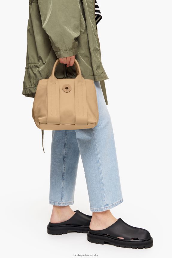 Accessories 4062VZ72 Tan Bimba Y Lola Nylon Tote Bag