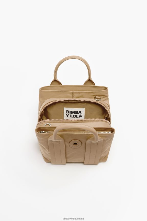 Accessories 4062VZ72 Tan Bimba Y Lola Nylon Tote Bag