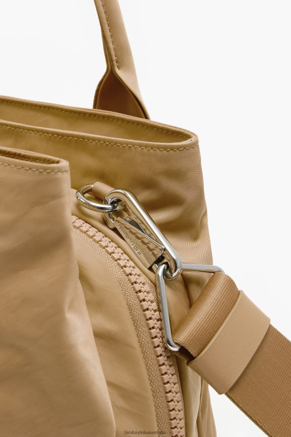 Accessories 4062VZ72 Tan Bimba Y Lola Nylon Tote Bag