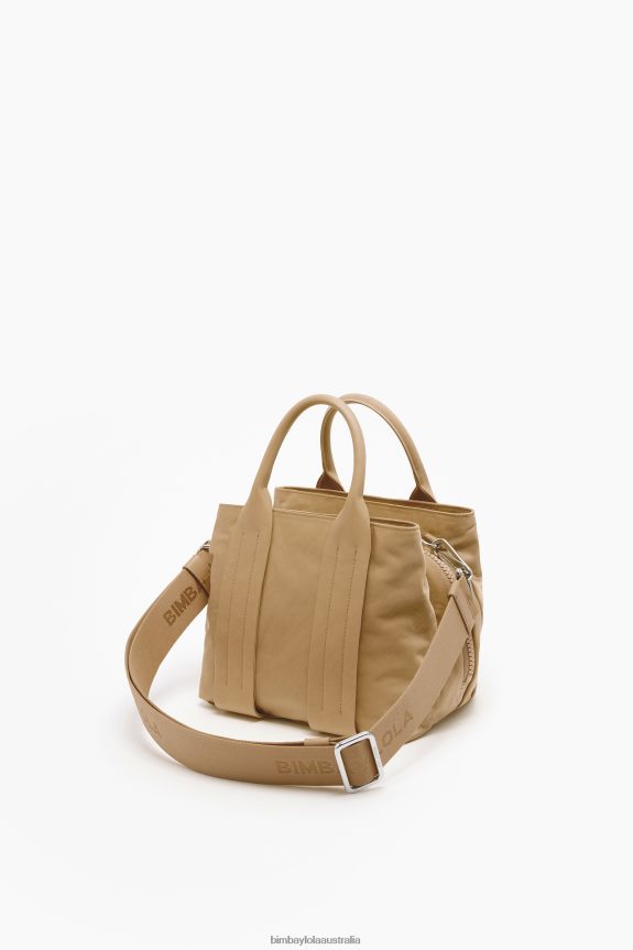 Accessories 4062VZ72 Tan Bimba Y Lola Nylon Tote Bag