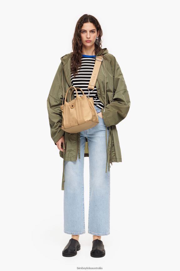 Accessories 4062VZ72 Tan Bimba Y Lola Nylon Tote Bag