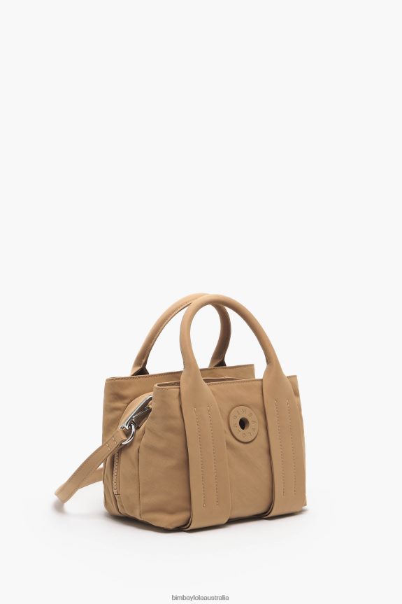 Accessories 4062VZ76 Tan Bimba Y Lola Nylon Tote Bag