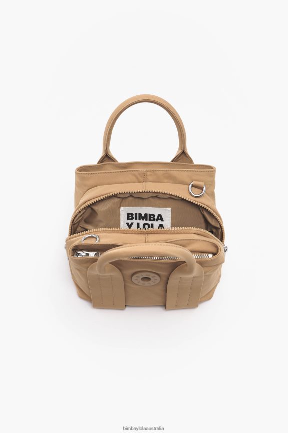Accessories 4062VZ76 Tan Bimba Y Lola Nylon Tote Bag