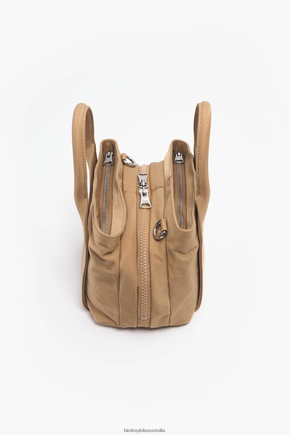 Accessories 4062VZ76 Tan Bimba Y Lola Nylon Tote Bag