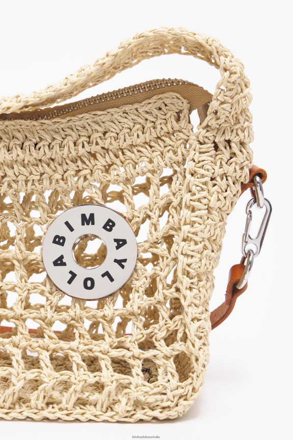 Accessories 4062VZ7 Natural Bimba Y Lola Raffia Hobo Bag