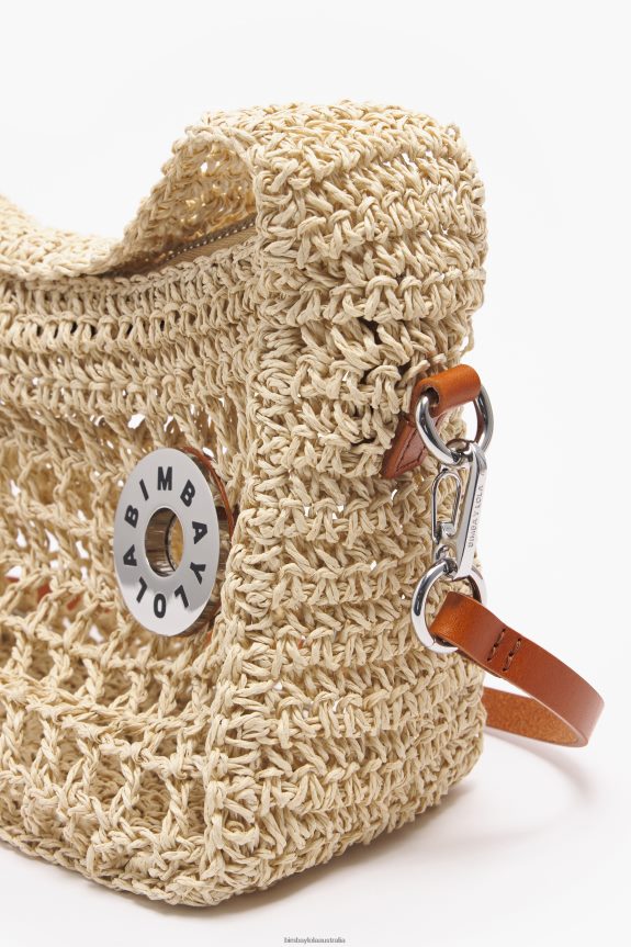 Accessories 4062VZ7 Natural Bimba Y Lola Raffia Hobo Bag