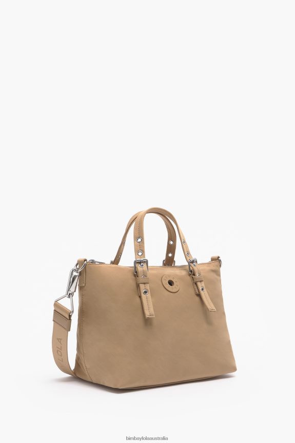 Accessories 4062VZ81 Tan Bimba Y Lola Nylon Tote Bag