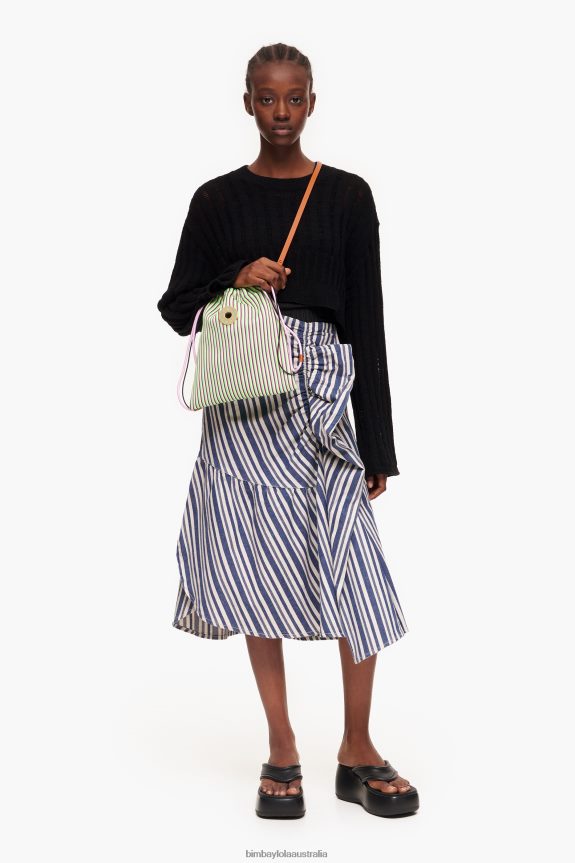 Accessories 4062VZ88 Yellow Bimba Y Lola Knit Bucket Bag