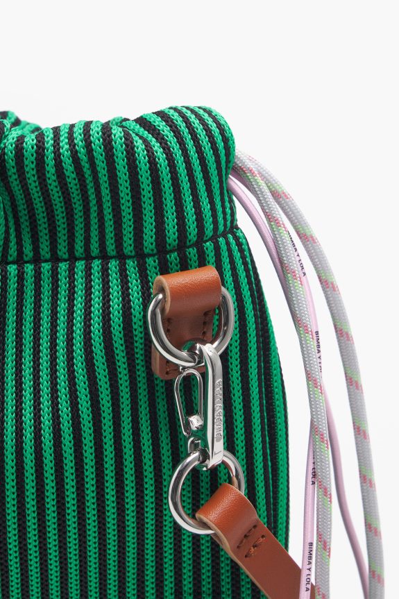 Accessories 4062VZ89 Green Bimba Y Lola Knit Bucket Bag