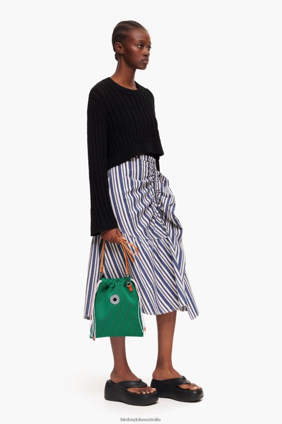 Accessories 4062VZ89 Green Bimba Y Lola Knit Bucket Bag